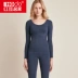 Red bean lady body đồ lót cổ thấp màu modal quay dưới mùa đông chặt chẽ mỏng phần mùa thu quần áo dài quần ấm phù hợp với - Phù hợp với nóng lên Phù hợp với nóng lên