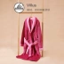 Cặp vợ chồng đậu đỏ flannel váy ngủ nữ mùa thu và mùa đông dịch vụ nhà dày phần dài áo choàng tắm nhung san hô đồ ngủ nữ quần áo ngắn Night Robe
