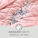 Стеганая коралловая бархатная утепленная пижама, фланелевый удерживающий тепло комплект