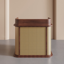 Cashier counter shop small Japanese rattan hotel entrance small bar restaurant restaurant information desk reception welcome desk