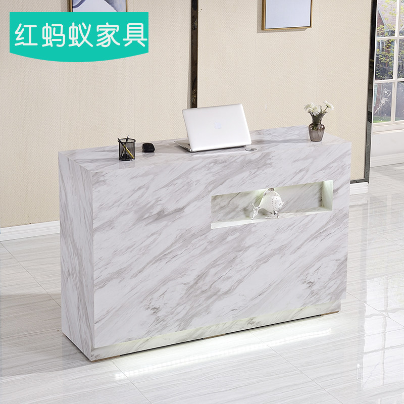 Cash register counter counter simple modern clothing store Beauty Salon Bar imitation marble company front desk reception desk atmosphere