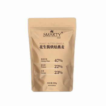 机灵麦片！即食花生酱烘焙燕麦300g×2袋券后14.9元包邮