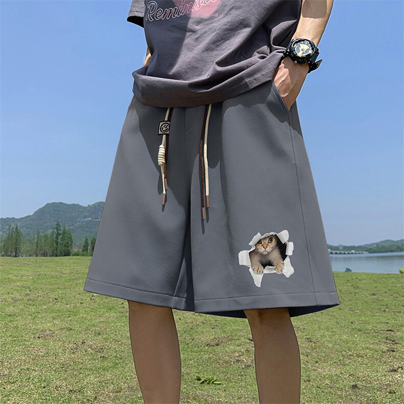 已注册新款直播抖音得物品质菠萝格运动男休闲短裤K085P30,男装牛仔裤,电商C408-1(原B339-1)