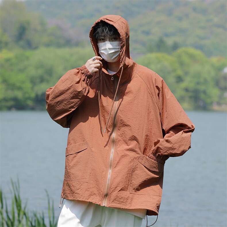 夏季薄款连帽防晒衣男ins潮牌宽松外套港风潮流夹克F0592-P43,男装夹克,星座308B-2