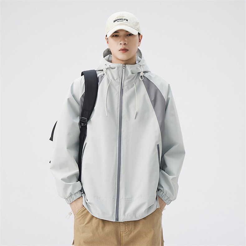 秋季宽松夹克男撞色冲锋衣外套DSA157B-JK7837-P68,男装夹克,电商A157B
