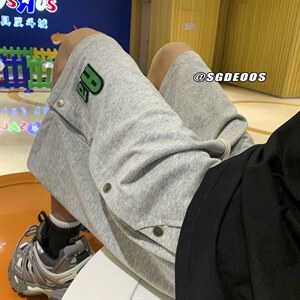 夏季新款排扣短裤潮牌宽松休闲裤运动裤313A-1-KK285-P45控价58图片