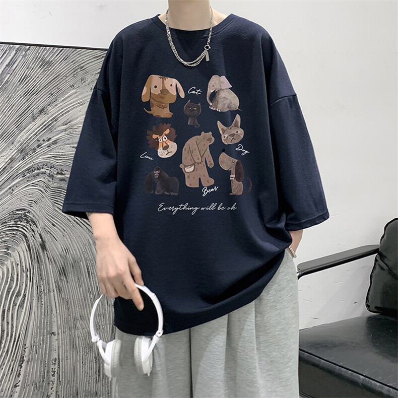 冰丝七分袖t恤男大码五分袖男短袖男中袖Q11444-P30,男装T恤,电商A040