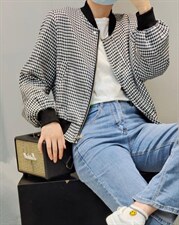 【现货]】秋季新款韩版休闲风格子棒球服外套，其它，那简