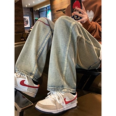 1014-1~KZ1619-P43~2025春秋新款美式复古刺绣直筒牛仔裤男，男装牛仔裤，星座1014-1