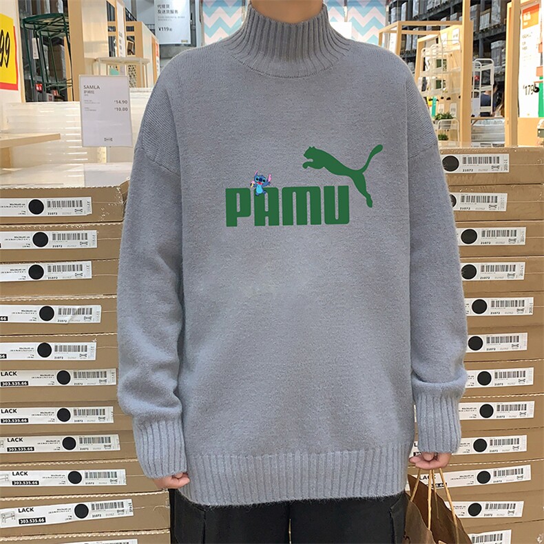 M18227-P45加绒款-P65半高领毛衣男士大码针织衫男毛线衣男,男装针织衫/毛衣,电商A040