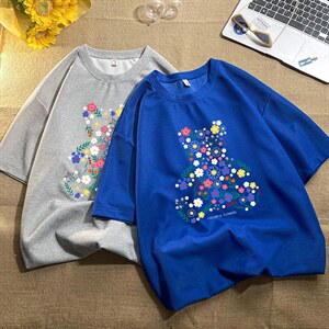 HT73206-P22 华夫格t恤男短袖男大码五分袖 毛毯图片