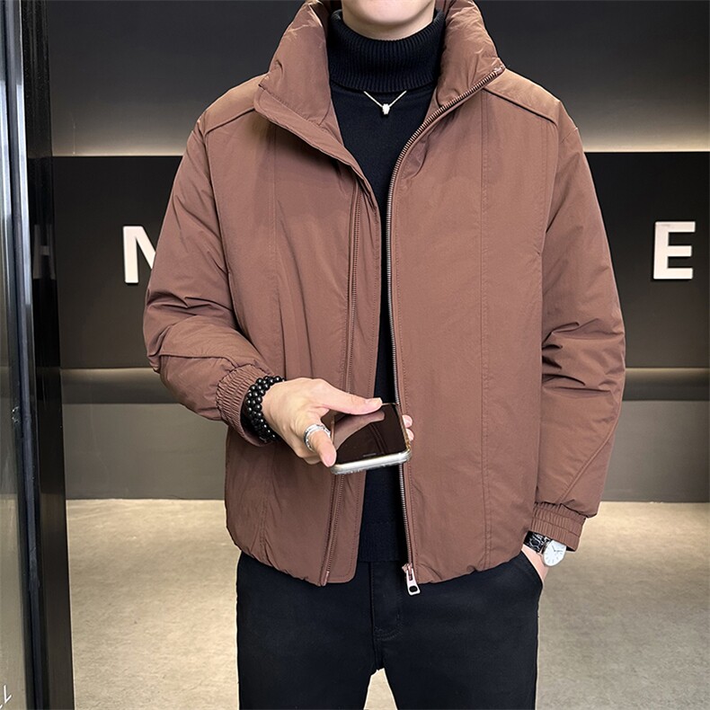 M-3XL9830-P195288标50绒纯色短款立领简单羽绒服男,男装羽绒服,电商B321-1