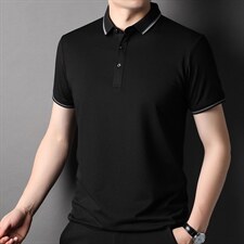 中年男士短袖T恤男薄款男装2023夏季新款简约商务休闲修身体恤衫，男装T恤，电商B212（原钱塘6029）
