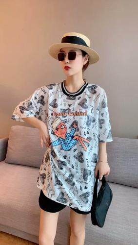 稻草人v领大T恤，女装T恤，斐媞梦 FTM