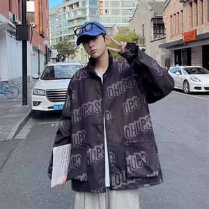外套男士秋季潮牌美式痞帅夹克港风ins高街新款休闲上衣潮T73/P40