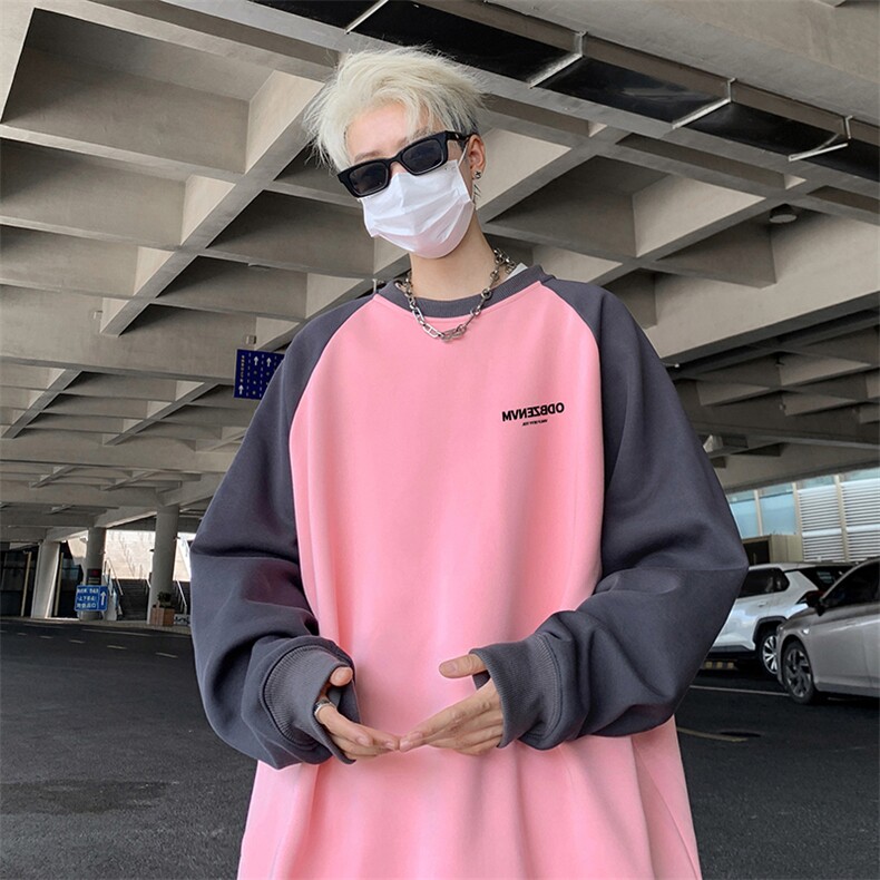 抖音得物高品质重磅二开全棉阔版支持退换360克插肩圆领卫衣0104,男装卫衣,电商A486