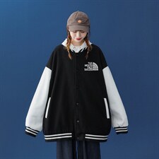 中性风2022秋季新款设计感潮牌印花宽松棒球服夹克G95--p65控88，男装夹克，A247A