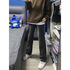B221美式ins高街小众百搭纯色微喇牛仔裤LK22087-P55控78，男装牛仔裤，电商B221