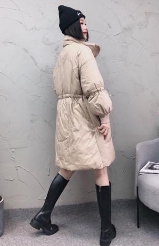 W6821可盐可甜泡泡袖抽绳时尚百分百羽绒保暖羽绒服,女装羽绒服,L·H·X
