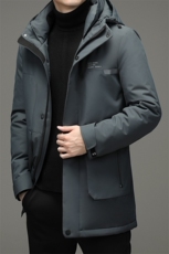 男装白鸭绒羽绒服冬季新款2022中年男士可脱卸帽加厚保暖外套潮，男装羽绒服，电商B212（原钱塘6029）