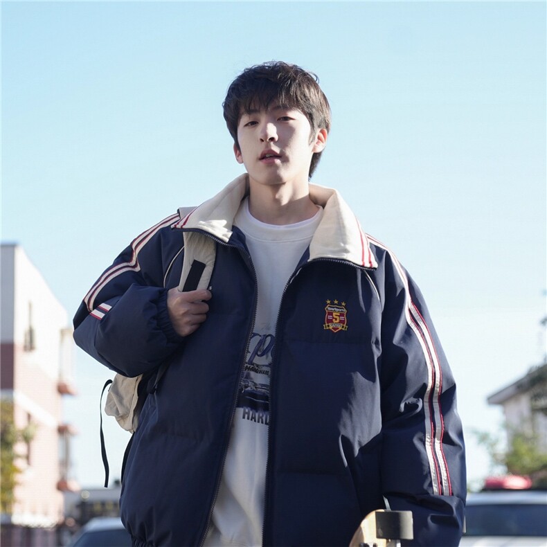美式棉服男冬季加厚青少年面包服2025新款男生棉衣外套,男装棉衣,星座1210-1