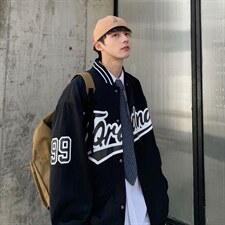 春秋外套男ins棒球服韩版潮流潮牌情侣学生港风百搭夹克HY052-p65,男装夹克,星座1008-2