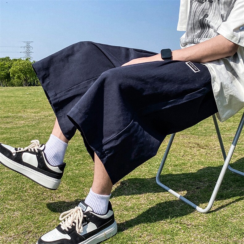 2023夏季七分裤宽松男夏天休闲裤子7分短裤DK1363-P45K68,男装休闲裤,星座810(原QT5070)
