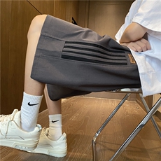 美式夏季新款三条杠宽松休闲五分裤B315-K24059-特p30控58无差价，男装休闲裤，电商B315