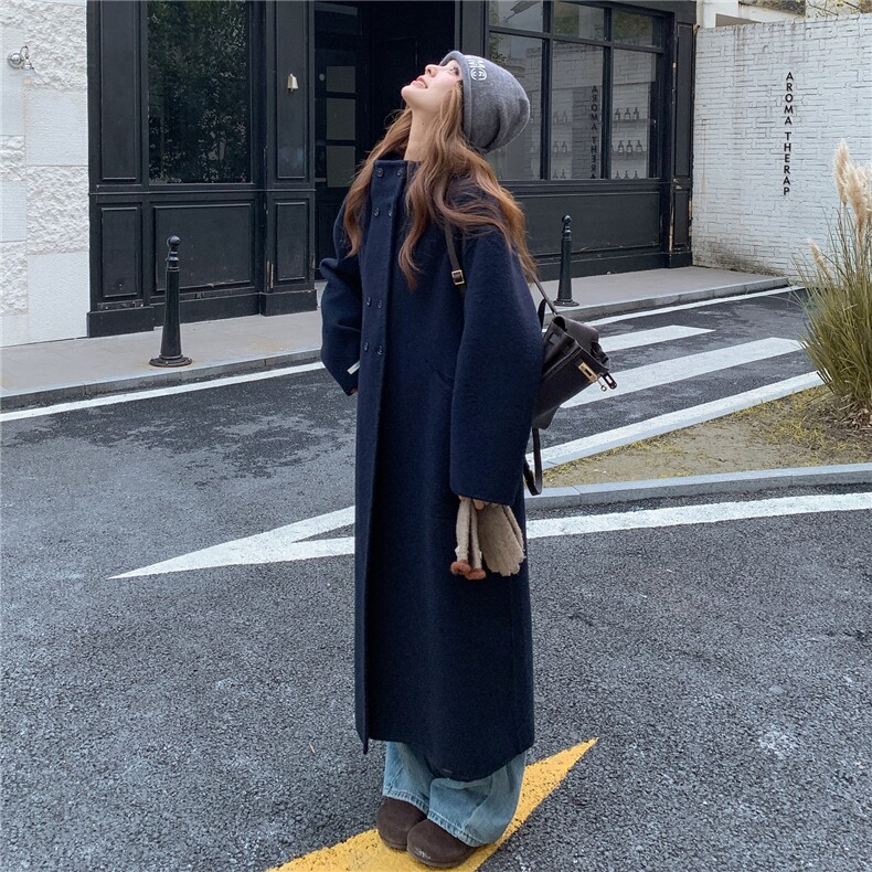 双面呢羊毛大衣2D014-10006-P295-K438,女装毛呢外套,2D014
