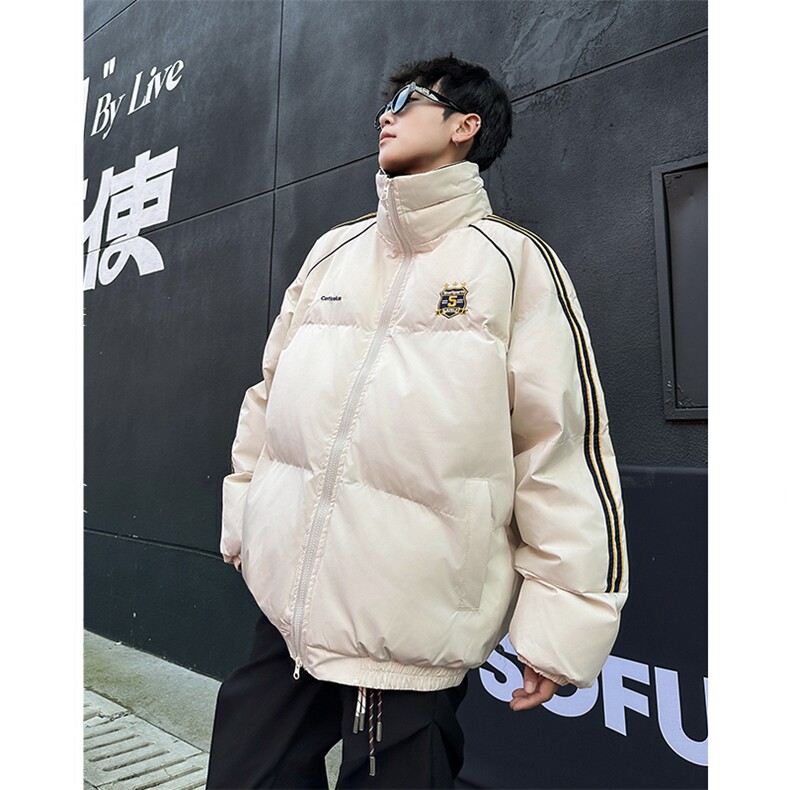 手充棉港风潮牌宽松百搭立领时尚保暖男棉服XZ212-1-QMY9092-P96,男装棉衣,星座212-1