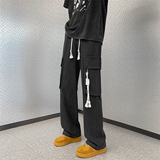工装牛仔裤男士美式水洗复古高街百搭多口袋牛仔裤XK66361特批40，男装牛仔裤，电商A042