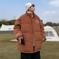 棉衣男韩版潮流高街帅字母刺绣拼色2024冬季ins宽松外套MF073-P81，男装棉衣，星座412-3