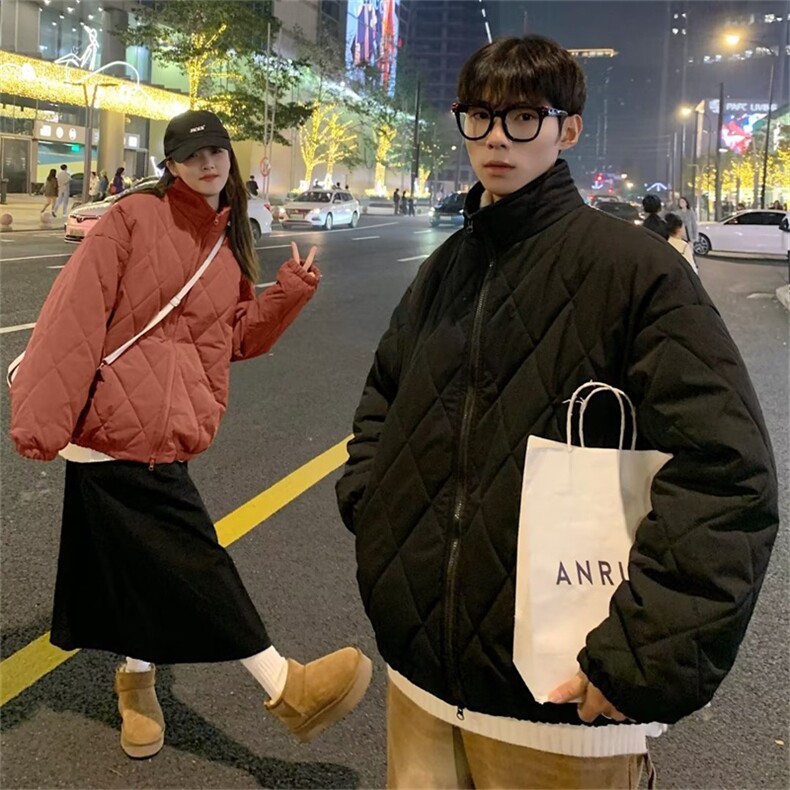 冬季棉衣男女ins宽松中性休闲棉袄潮牌棉服情侣外套2022Y013-p68,男装棉衣,星座1008