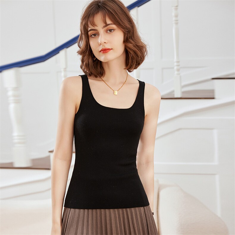 女式精纺60支德国扬子纱内搭吊带背心超精细美利诺羊毛无袖打底衫，女装背心吊带，博友羊绒