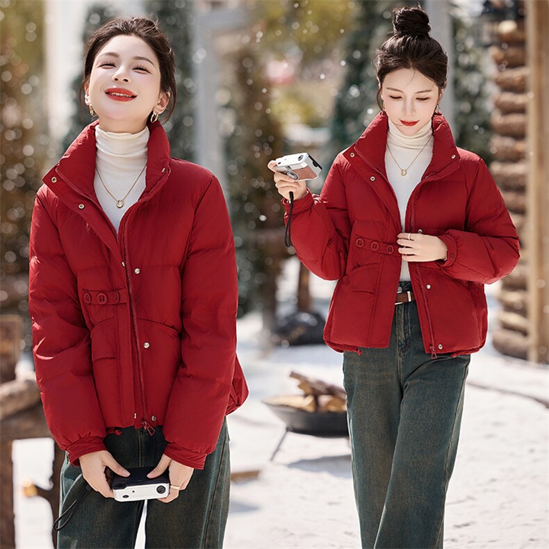 现货2024短款羽绒服新款冬季官方时尚简约加厚休闲小个子外套,女装羽绒服,然然