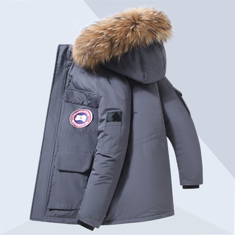 现货足户外工装情侣学生普京同款短款加厚防风白鸭绒羽绒服高品质，男装羽绒服，星座301D-5(原星座1415）