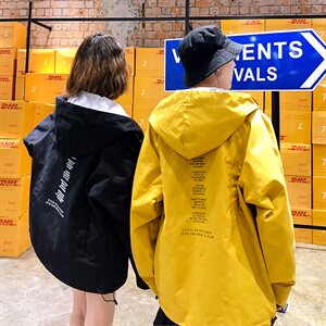 709-JK32-P95 20秋款 港风大口袋工装外套情侣宽松休闲连帽夹克图片