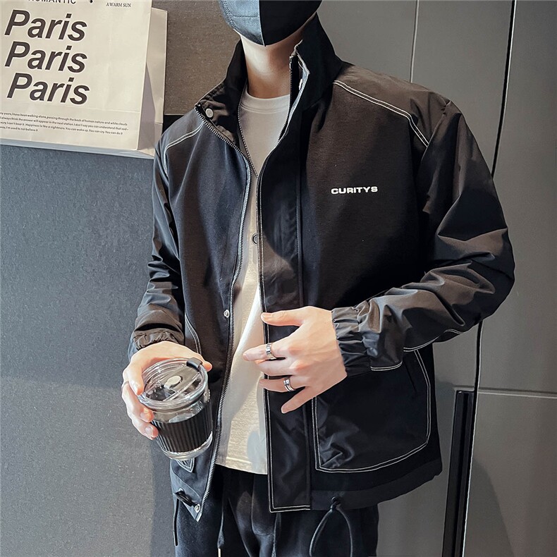 312A-8011-P1152025春装社会小伙夹克外套男休闲潮流韩版上衣A,男装夹克,星座312A-5