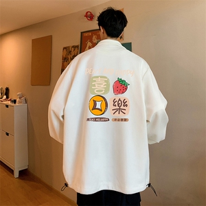 麂皮绒夹克男大码立领褂子外套JK85322-P68 加绒款-P78图片