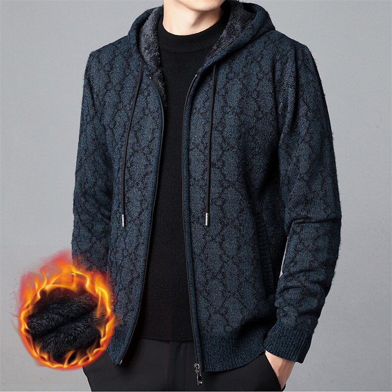 秋冬季新款时尚雪呢仿貂潮流外套男士百搭KF8908P67,男装针织衫/毛衣,星座306A