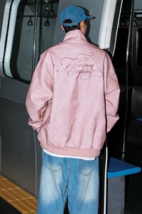 2026港风扎染面料字母刺绣男金属装饰大码M-5XL夹克男JK77861P85图片