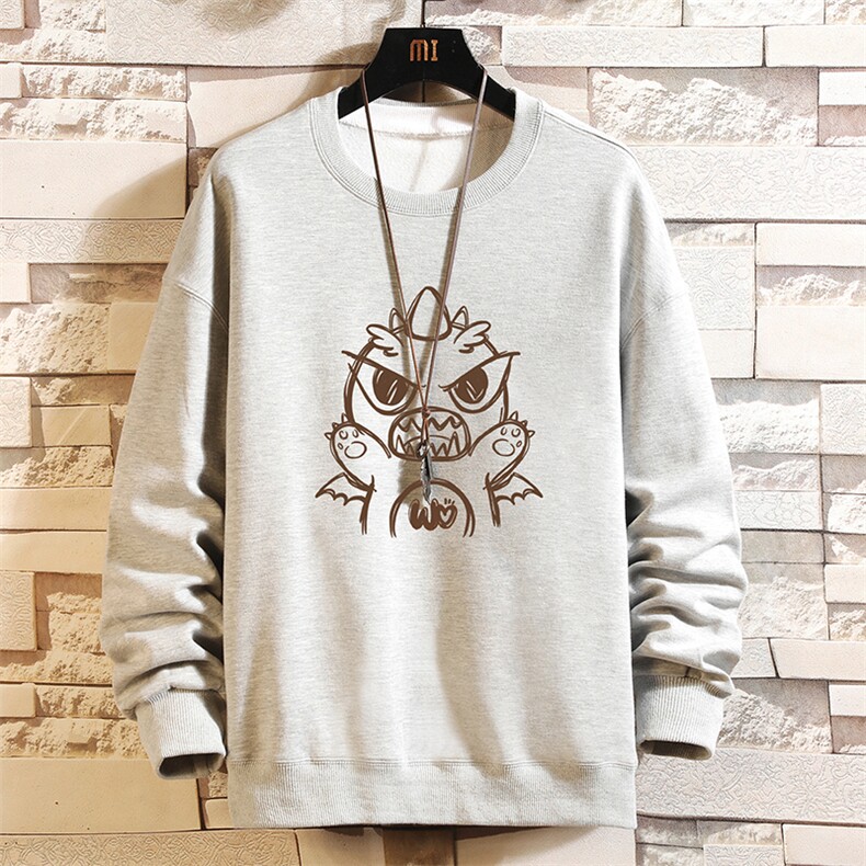 S6361-P28加绒款-P33秋季圆领卫衣男大码韩版宽松长袖外套砖墙，女装短外套，电商A040A