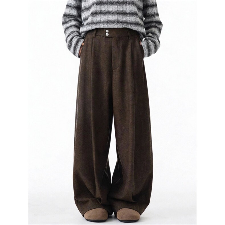 现货休闲西裤垂感潮牌褶皱长裤BXH054-P63，男装西裤，星座412-1