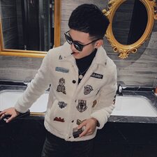 社会小伙冬季羊羔毛夹克毛呢休闲棉衣外套大货主推M902-P128控160，男装毛呢大衣，星座308A