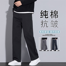 2025新款男士秋休闲裤宽松直筒长裤商务百搭高端潮流裤K6631-P50，男装休闲裤，星座610（原A335）