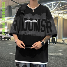 量大优供视频菠萝格套装短袖t恤男大码M-5XTX22-特P25，男装休闲套装，电商B325