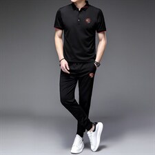 运动套装男春夏季新款潮服饰休闲运动服两件套冰丝感透气耐磨速干，男装休闲套装，电商B212（原钱塘6029）