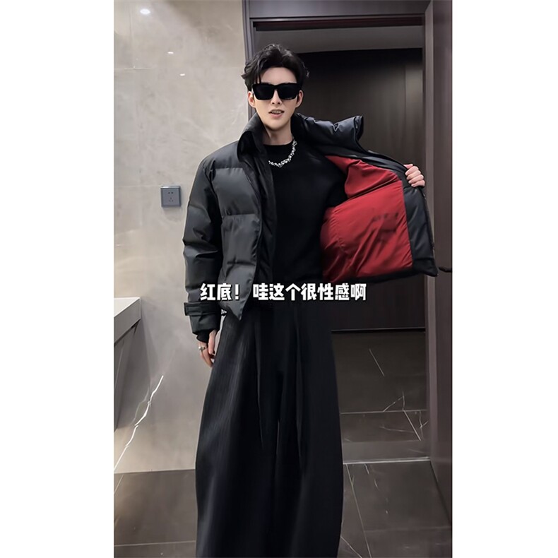 抖音冬季高级立领假两件保暖棉衣棉服外套M211-P128（网图）,男装棉衣,电商B267