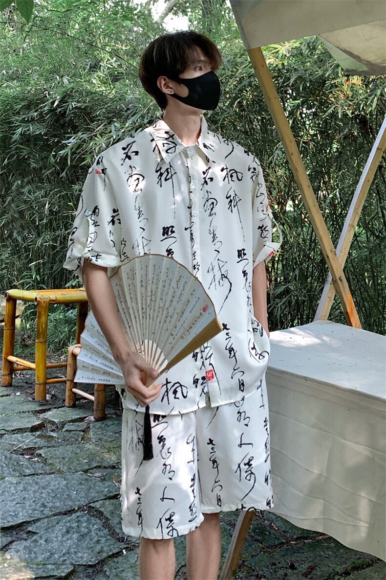 毛笔字套装TZ77836特P50衬衫DCS77837特P30DK77838特P20套装控98,男装衬衫,星座226-1