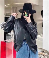 2022秋季新款高级感百搭气质皮衣，女装皮衣，L·H·X